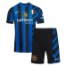 Camisa de Futebol Inter Milan Federico Dimarco #32 Equipamento Principal Infantil 2024-25 Manga Curta (+ Calças curtas)